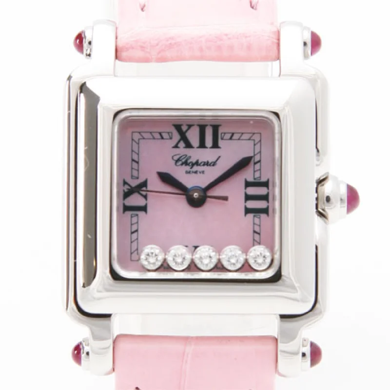 ショパール時計コピー CHOPARD クロコレザー ピンクシェル レディース 27/8892-42