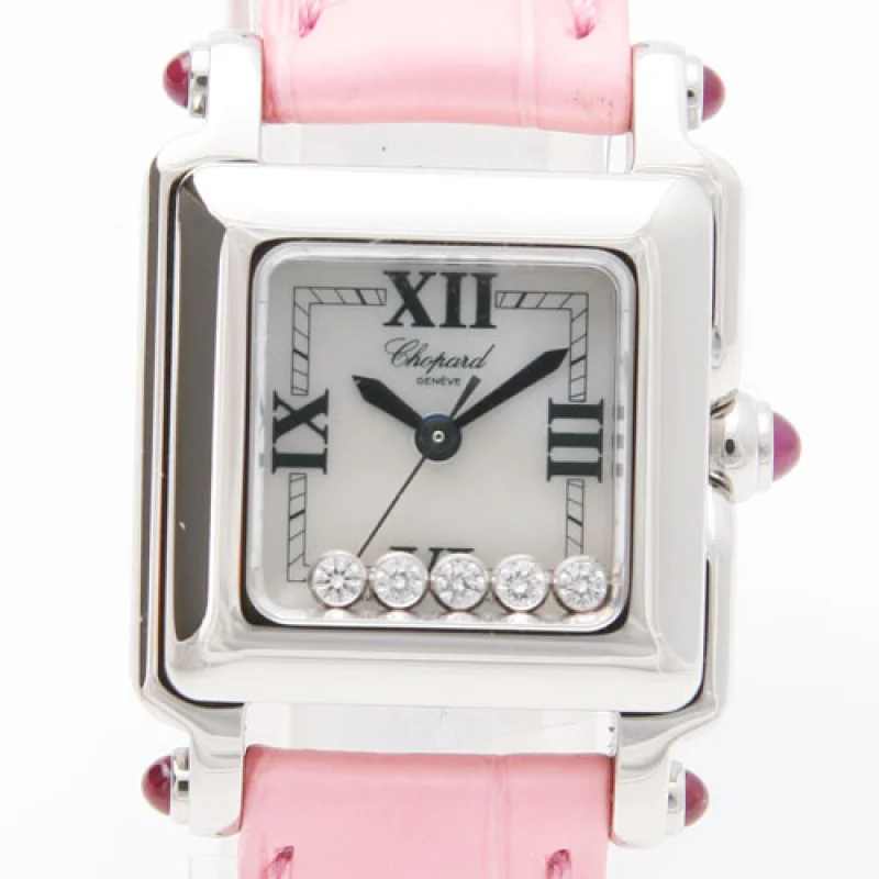 ショパール時計コピー CHOPARD クロコレザー ピンクシェル レディース 27/8892-42