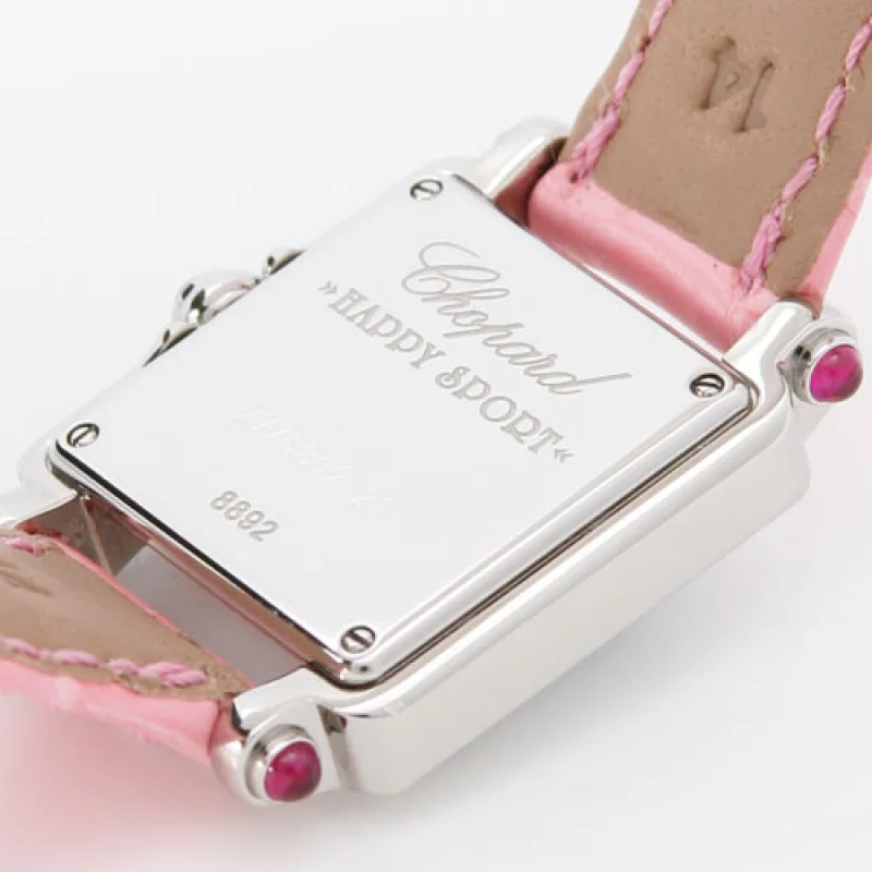 ショパール時計コピー CHOPARD クロコレザー ピンクシェル レディース 27/8892-42