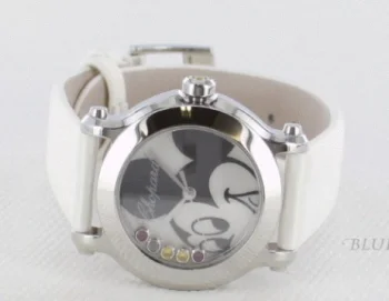 ショパール時計コピー サテンレザー ホワイトシェル レディース 278509-3045