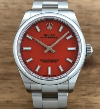 レディースロレックス オイスターパーペチュアル 277200 コーラルレッド