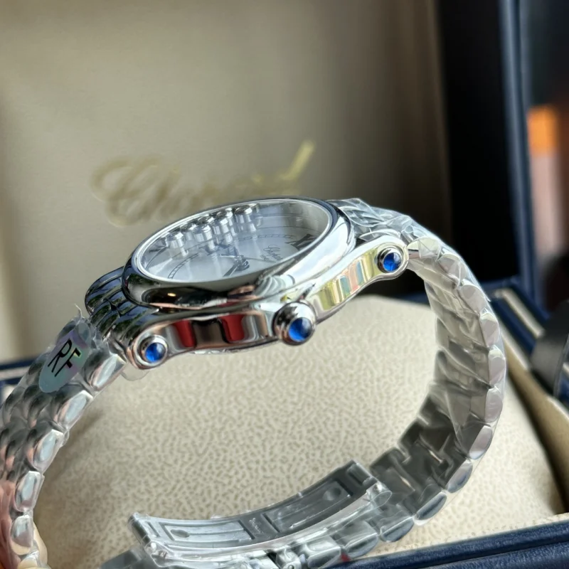 ショパール時計コピー サテンレザー ホワイトシェル レディース 278509-3045