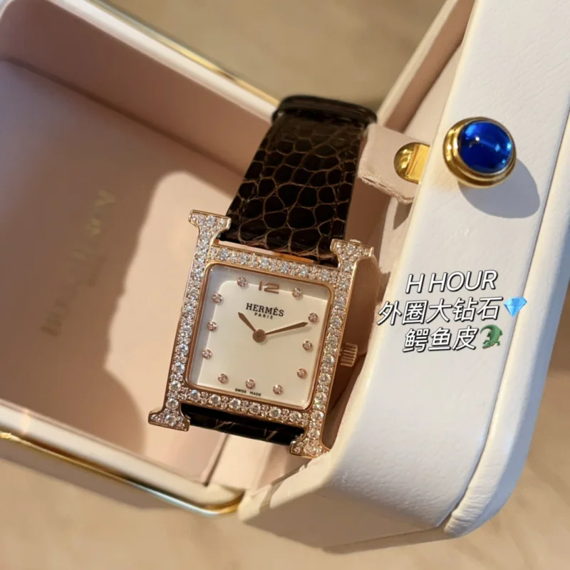 ダイヤモンド エルメス ウール H レディース ブランドコピー時計H802076