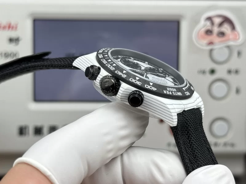 KR 新作 デイトナスーパーコピー時計 40mm 丹東 4130/4801 ムーブ カーボンケープ クロノグラフ116506