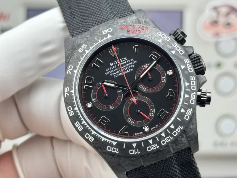 KR 新作 デイトナスーパーコピー時計 40mm 丹東 4130/4801 ムーブ カーボンケープ クロノグラフ116506