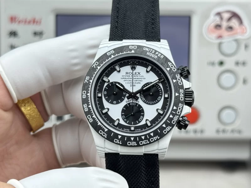 KR 新作 デイトナスーパーコピー時計 40mm 丹東 4130/4801 ムーブ カーボンケープ クロノグラフ116506