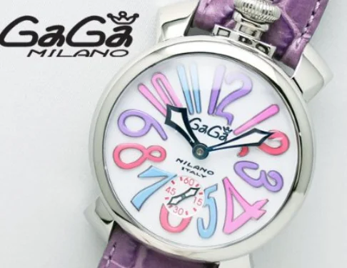 ガガミラノ 腕時計コピーマニュアーレ48mm 手巻き スモールセコンド レザー ブラウン/PGPシルバー メンズ 5011.06S