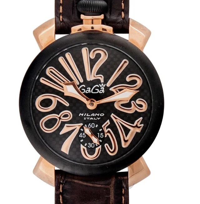 ガガミラノ腕時計コピー マニュアーレ48mm 手巻き スモールセコンド レザー ダークブラウン メンズ 5012.04S