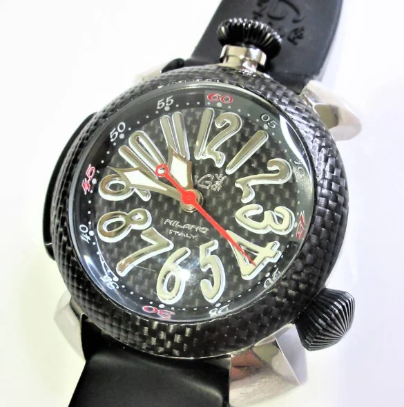 高級時計ガガミラノ ダイビング48mm チタン オートマチック ラバー ブルー/ホワイト メンズ 5043 スーパーコピー
