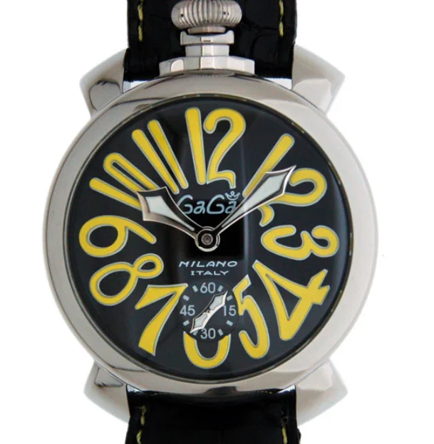 ガガミラノ腕時計コピー マニュアーレ48mm 手巻き スモールセコンド レザー ダークブラウン メンズ 5012.04S