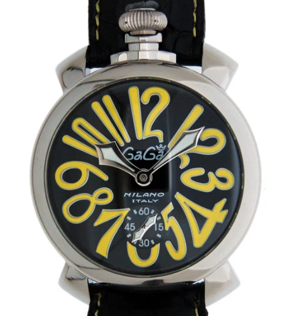ガガミラノ 腕時計コピーマニュアーレ48mm 手巻き スモールセコンド レザー レッド/PGPアイボリー メンズ 5011.10S