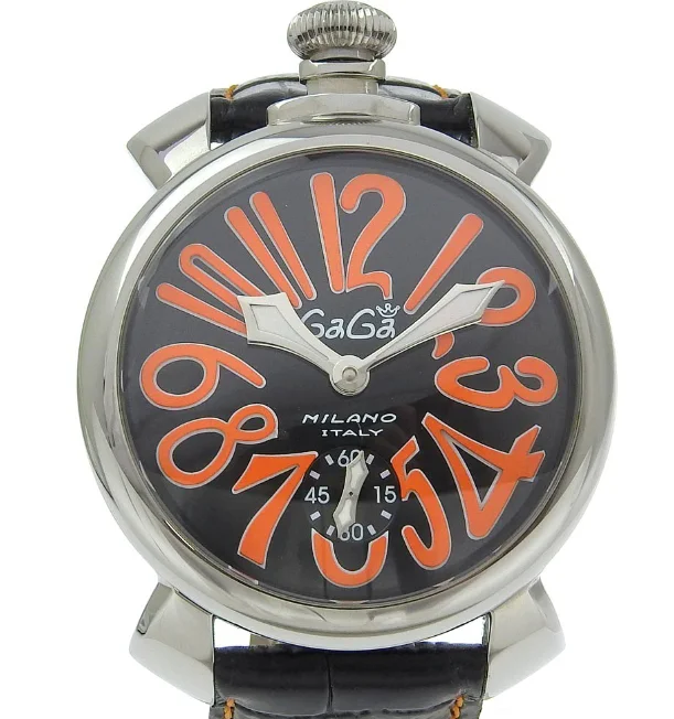 ガガミラノ 腕時計コピーマニュアーレ48mm 手巻き スモールセコンド レザー レッド/PGPアイボリー メンズ 5011.10S