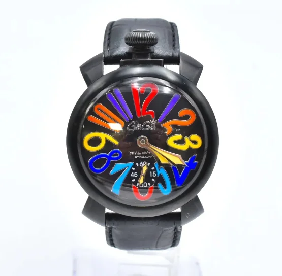 ガガミラノ腕時計コピー マニュアーレ48mm 手巻き スモールセコンド レザー ホワイト メンズ 5010.01S