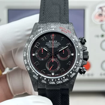 KR 新作 デイトナスーパーコピー時計 40mm 丹東 4130/4801 ムーブ カーボンケープ クロノグラフ116506