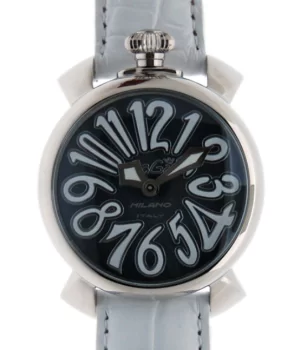 ガガミラノ コピー腕時計マニュアーレ40mm レザー ホワイト/ブラックシェル ボーイズ 5020.4