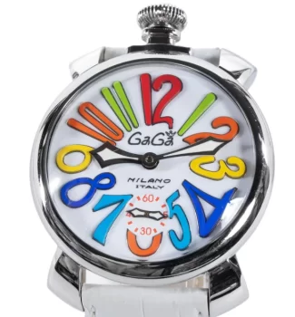 ガガミラノ腕時計コピー マニュアーレ48mm 手巻き スモールセコンド レザー ホワイト メンズ 5010.01S