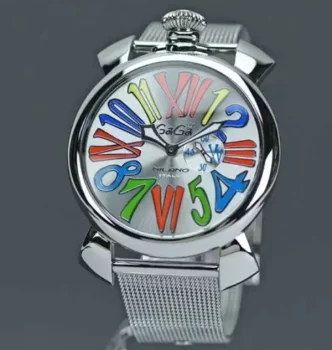 ガガミラノ時計コピー スリム46mm スモールセコンド シルバー メンズ 5080.1
