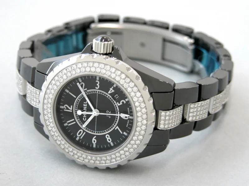 シャネル CHANEL時計 J12 33mm ホワイトセラミック ベゼルセンターブレスダイヤ ホワイト H1420 スーパーコピー
