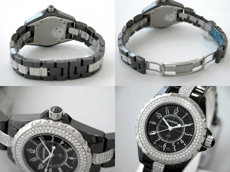 シャネル CHANEL時計 J12 33mm ホワイトセラミック ベゼルセンターブレスダイヤ ホワイト H1420 スーパーコピー