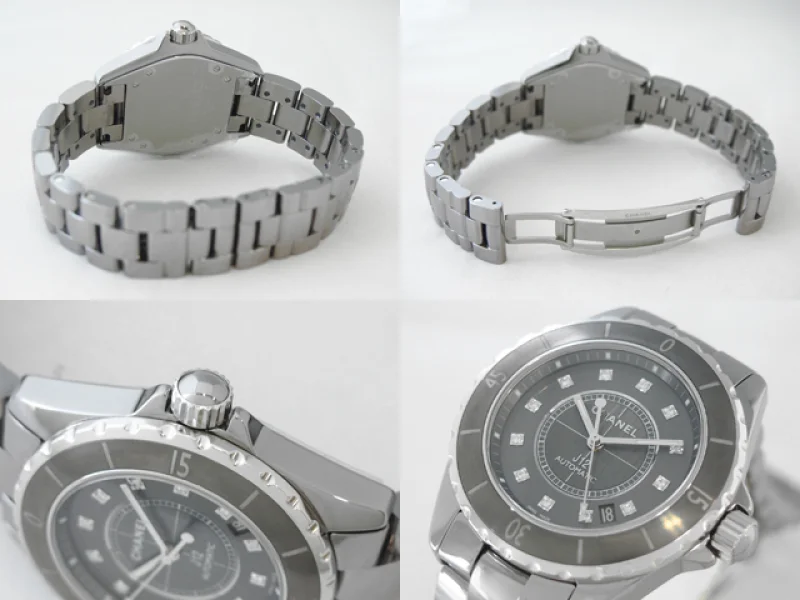 シャネル CHANEL時計 J12 クロマティック 38mm 12Pダイヤ チタンセラミック グレー H32 シャネル CHANEL時計 J12 クロマティック 38mm 12Pダイヤ チタンセラミック グレー H32